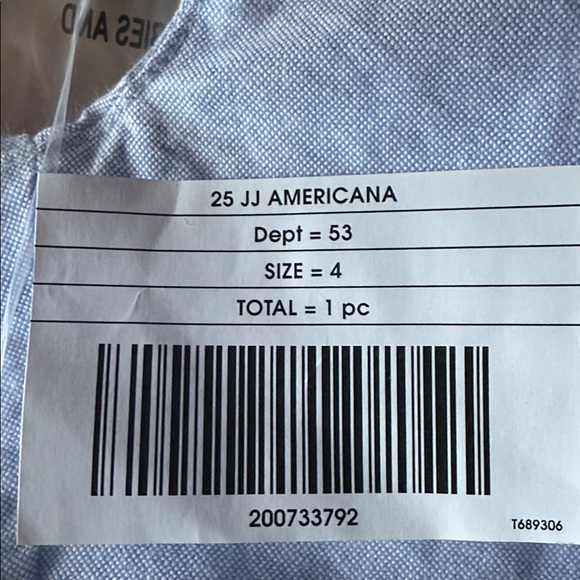 Janie and Jack Light Blue Flag Embroidered Kids Shorts - Picture 6 of 7